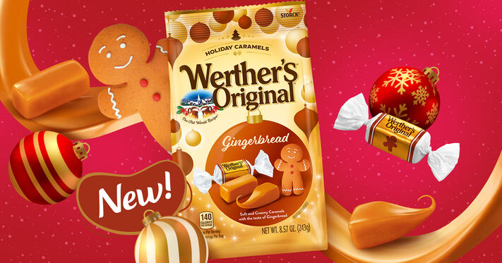 Werther’s Original limited-edition holiday caramels features NEW Gingerbread flavor!
